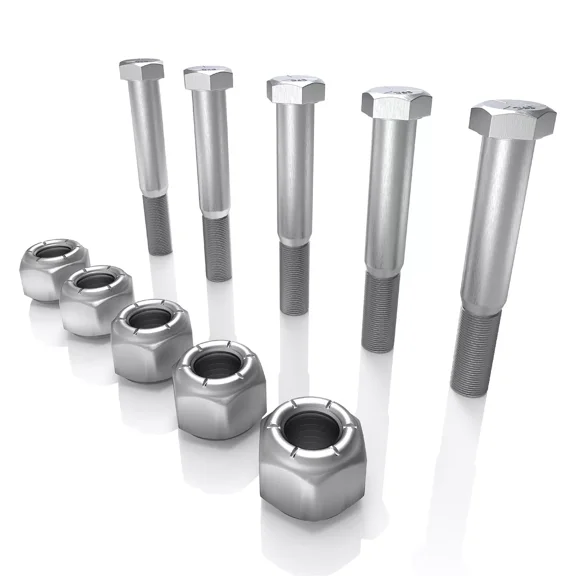 Vigor - Shear Bolts For Rotary Cutters 1/2" X 3-1/2" With Nylock Nuts - 5 Pack