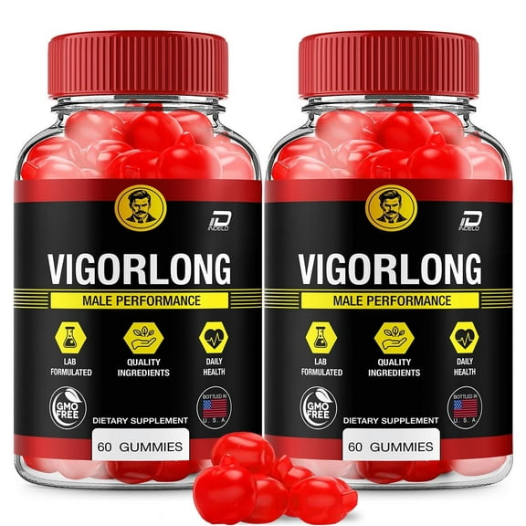 VigorLong Gummies for Men Vigor Long Male Gummies All-Natural Supplement, VigorLong Gummies Reviews, 2 Pack, 120 Gummies