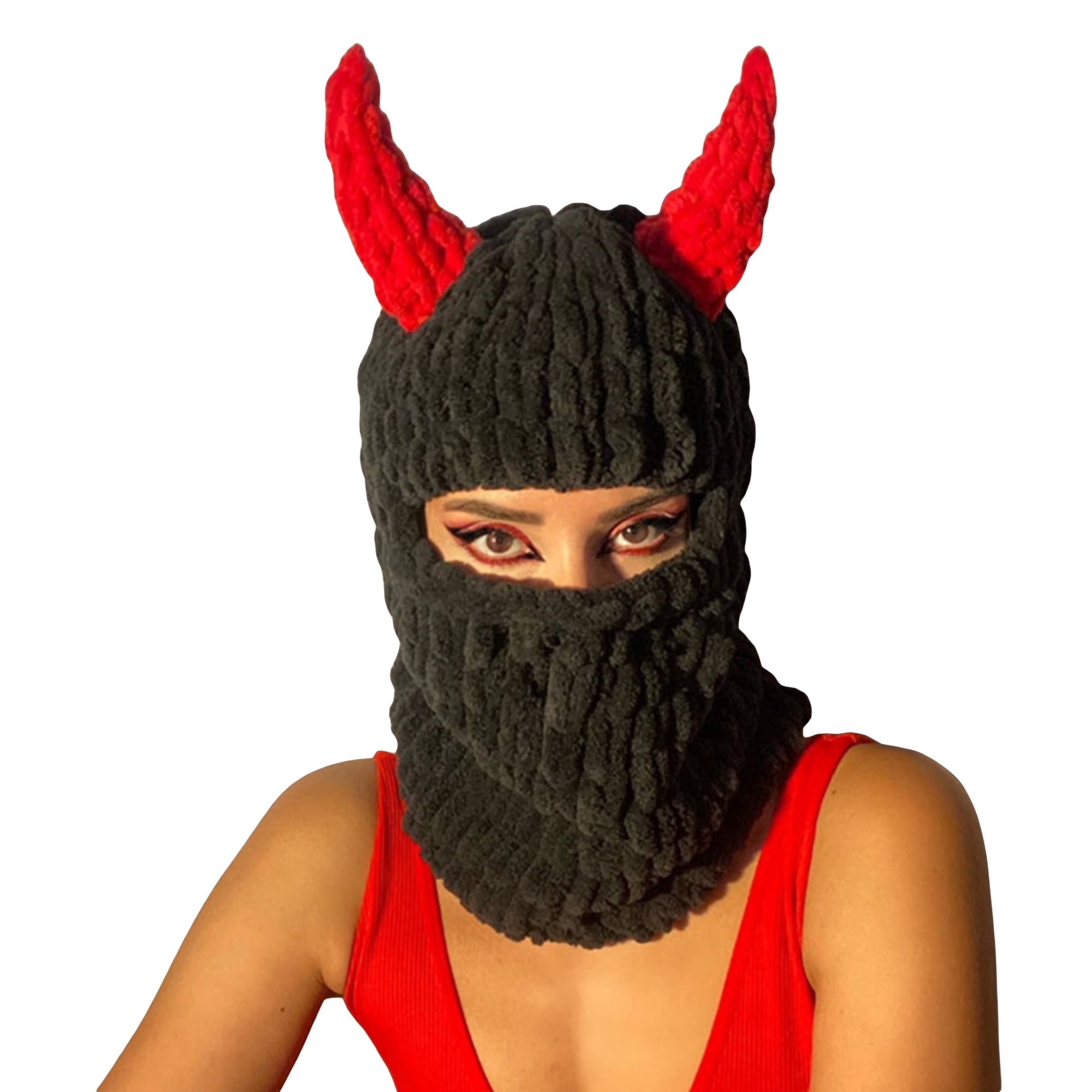 Vigorbear Women Plush Hat Velvet Warm Winter Fall Rabbit Ears / Demon ...