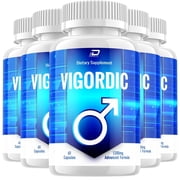 Vigordic for Men Capsules, Vegordic Vitamin Complex Pills, 5 Pack, 300 Capsules