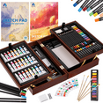 thumbnail image 1 of Vigorfun Art Supplies 85 Pieces, Deluxe Wooden Art Set Crafts Drawing Painting Kit with 2 Sketch Pads, Oil Pastels, Acrylic, Watercolor Paints, Creative Gifts Box for Adults Artist Kids, 1 of 10