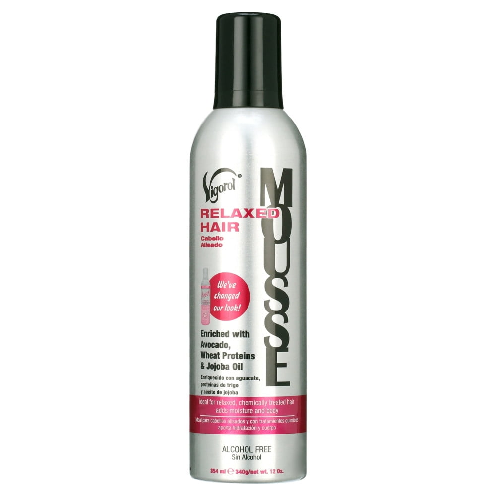 Vigorol Mousse For Relaxed Hair Enriched With Avacado, wheat Proteins And Jojoba Oil, 12 oz, 2 Pack
