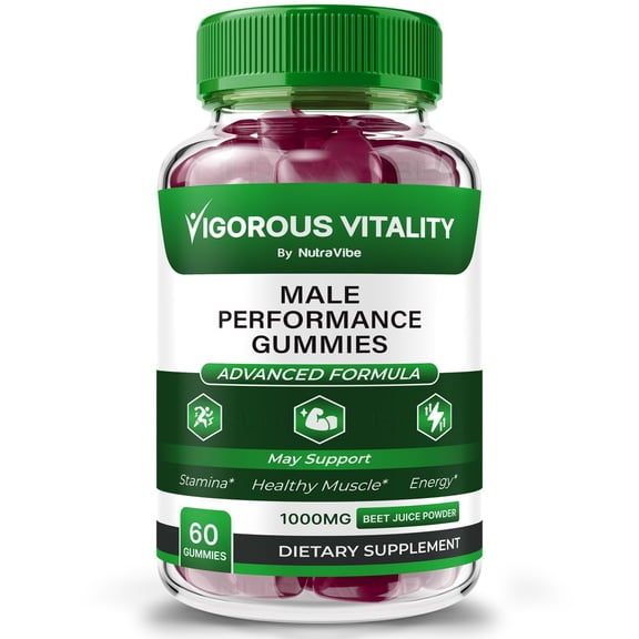 Vigorous Vitality Gummies, VigorousVitality Gummy Performance Support, All Natural Supplement, Maximum Strength Formula Vitamin for Power, Gomitas Reviews (60 Gummies)
