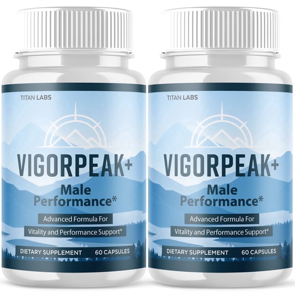 Vigorpeak Advanced Formula Natural Supplement Pills for Max Strength Vitamins Taken Daily 2 Month Supply 120 Capsules