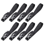 Vigorport Adjustable Nylon Buckle Straps, Quick Release Plastic Buckles for Backpacking, Outdoor, Travel, 8 Pcs, Black, 0.75"*12"