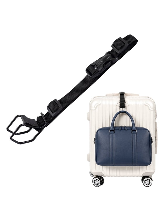 J-Hook Luggage Strap, Adjustable Add a Bag Hanger, 1 Pack, Black