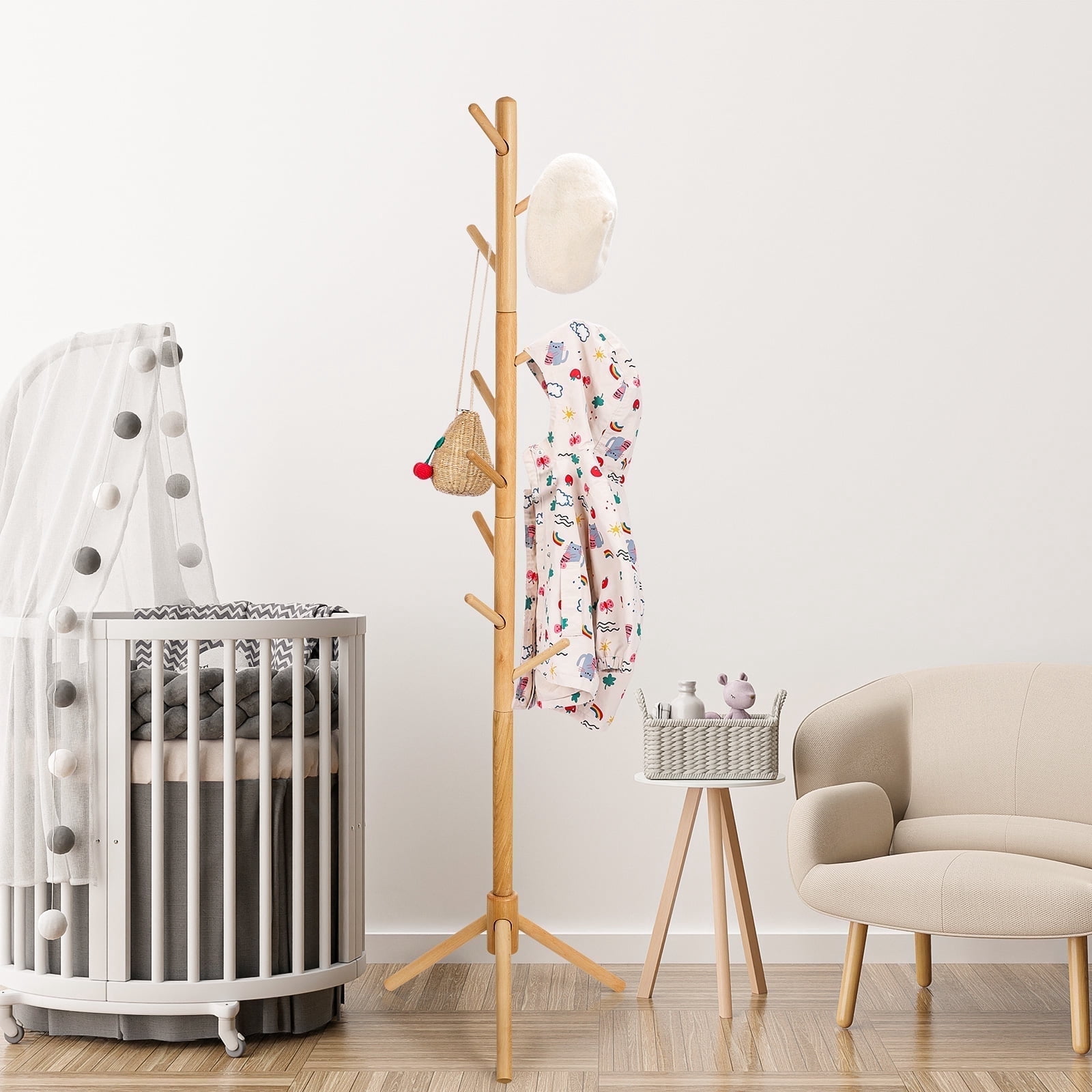 VigorPro Kids Coat Rack Stand - 9 Hooks,Freestanding Clothes Tree for ...