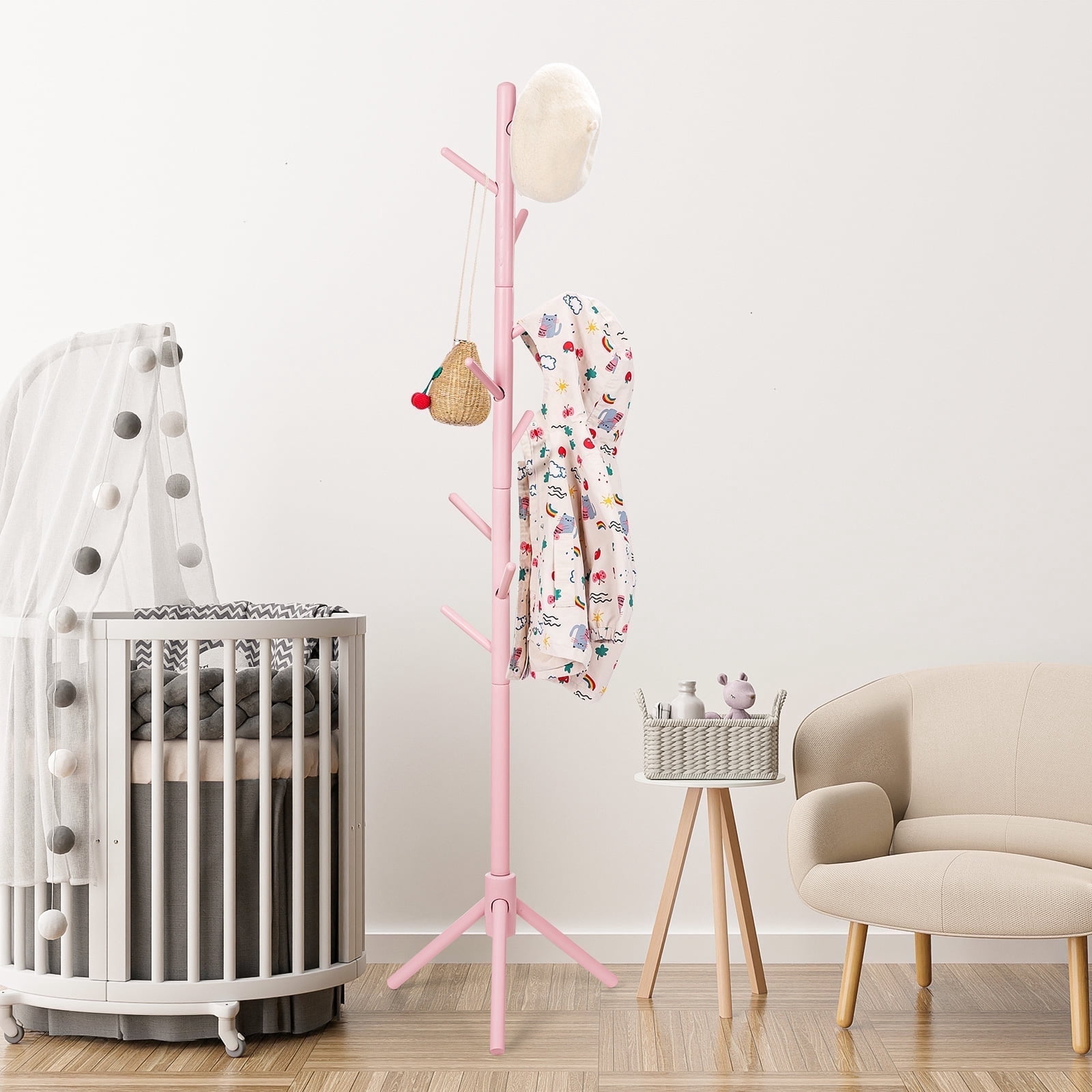 VigorPro Kids Coat Rack Stand - 9 Hooks,Freestanding Clothes Tree