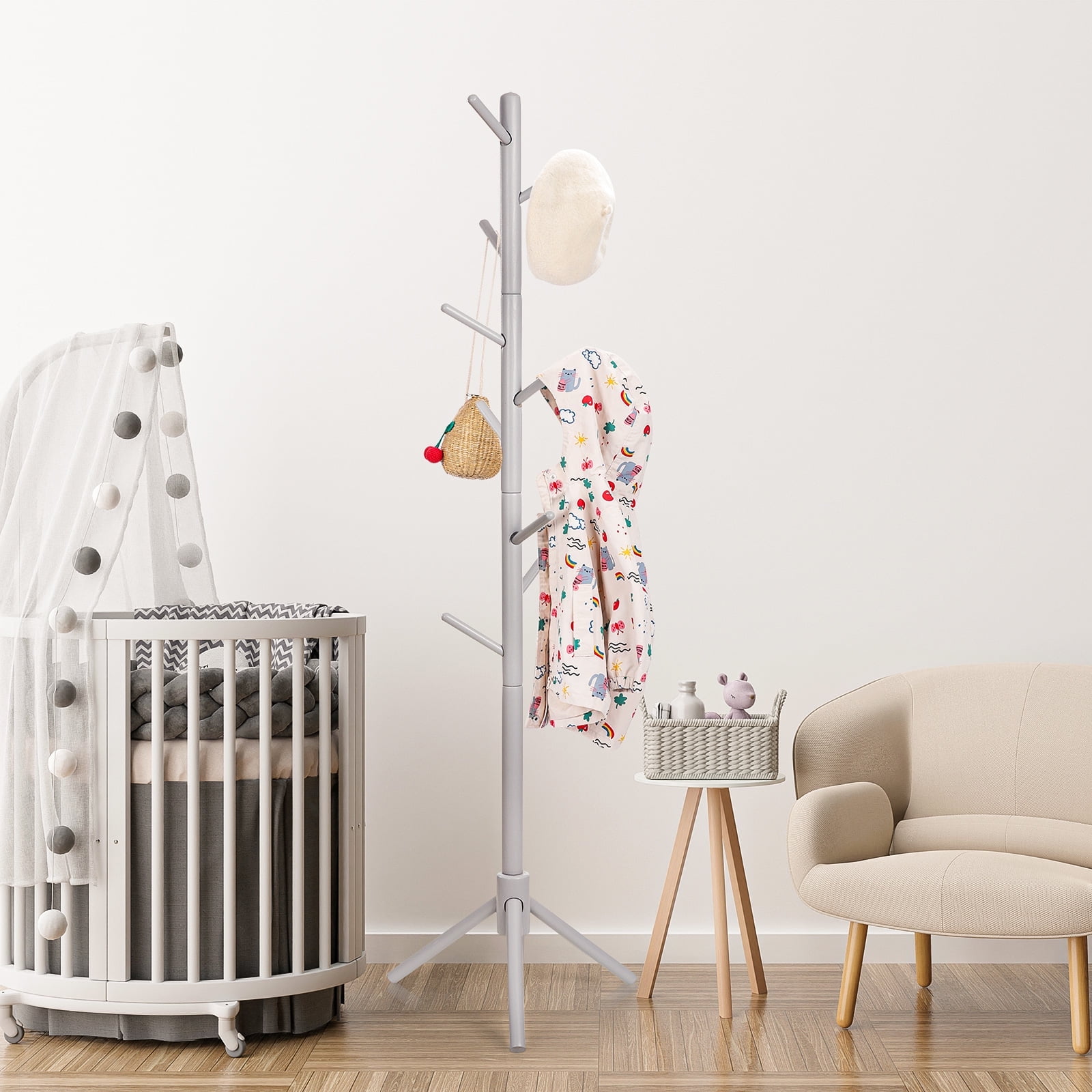 VigorPro Kids Coat Rack Stand - 9 Hooks,Freestanding Clothes Tree for ...