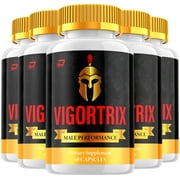 Vigortrix for Men Capsules - Vigortrix Vitamin Complex Pills, All Natural Dietary Supplement, 5 Pack, 300 Capsules