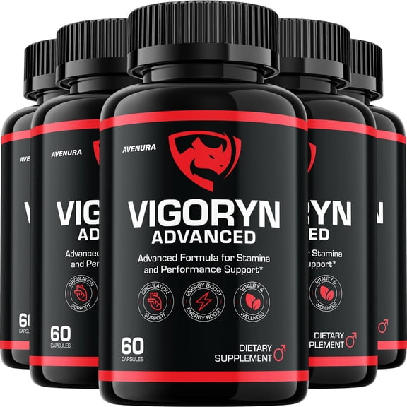 Vigoryn Advanced for Men Capsules Vigoryn Advanced Formula Supplement Pills, Energy, 5 Pack, 300 Capsules