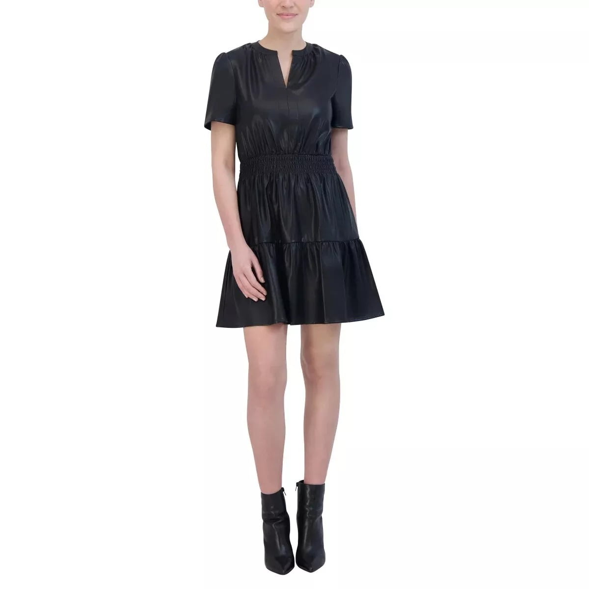 Faux Leather Dresses Size