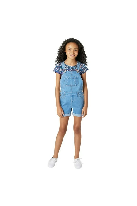 Youth Girl 2 Piece Shortall Set (Pebble, L-12/14)