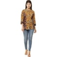 thumbnail image 1 of Vihaan IMPEX Yellow Floral Printed Hot Tunic Casual Kurti Top for Women Shirt for Ladies, 1 of 5