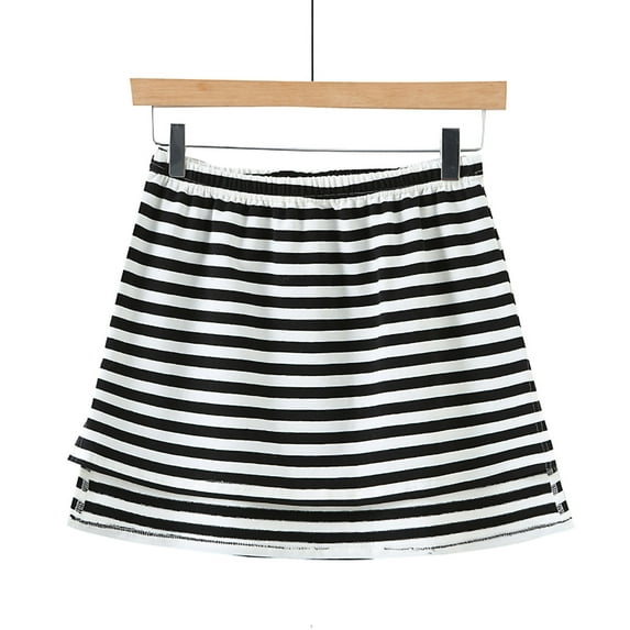Viikei 2025 Summer Womens Skirts and Dresses Women's Layered Tiered Sheer Stripe Printing Extender Half Slip Plus Size Skirt