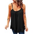 thumbnail image 1 of Viikei 2025 Tank Top for Women Plus Size Sleeveless Tops for Women Tank Top Fashion Solid Color Vest Vest Ruffled Hem Blouse, 1 of 6