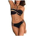 thumbnail image 1 of Viikei Bikini Set Swimwear for Women Summer Plus Size 2 Piece Fashion Solid Bikini Swimsuits, 1 of 6