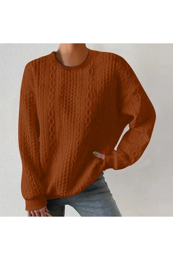 Summer Tops for Women Viikei Blouses for Women Fashion Womens Fall Tops,Womens Oversized Round Neck Fall Winter Quilted Long Sleeve Drawstring Pocketed Sweatshirts Pullover Tops Orange M