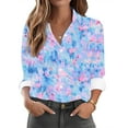 thumbnail image 1 of Viikei Blouses for Women Dressy,Women's Solid Color Casual Everyday-breasted Long-sleeved Shirt Tops Multicolor M, 1 of 6