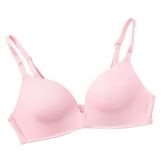 Viikei Bras for Women Sports Bras Wirefree Plus Size Fashion Solid Color Lightweight Small Chest Comfortable Lingerie