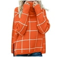 thumbnail image 1 of Viikei Cardigan Sweaters for Women Plus Size Fashion Women Fall Casual Long Sleeve Turtleneck Sweater Casual Solid Plaid Tops, 1 of 2