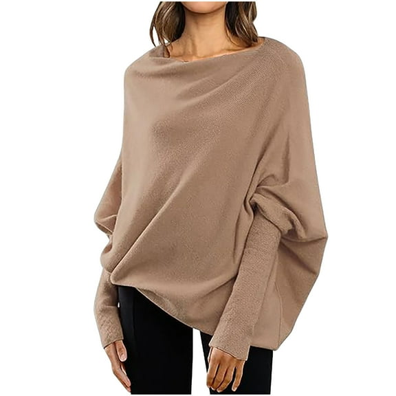 Viikei Cardigan Sweaters for Women Plus Size Women's Fashion Long Sleeves Round-Neck Loose Pullover Tops Blouse Knitted Sweater