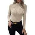 thumbnail image 1 of Viikei Cardigan Sweaters for Women Plus Size Women's Winter Fashion Sexy Solid Neck Knitted Long Sleeve Top, 1 of 3