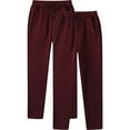 thumbnail image 1 of Viikei Cargo Sweatpants for Mens,Mens Open Bottom Sweatpants with Pockets,Men's Fashion Drawstring Elastic Waist Solid Color Casual Sweat Length Pants 2 PC Wine M, 1 of 1