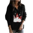thumbnail image 1 of Viikei Christmas Sweaters for Women Plus Size Women's and Winter V-neck Sweater Santa Claus Printed Zipper Long Sleeve Knitted Sweater Women's Sweater, 1 of 6