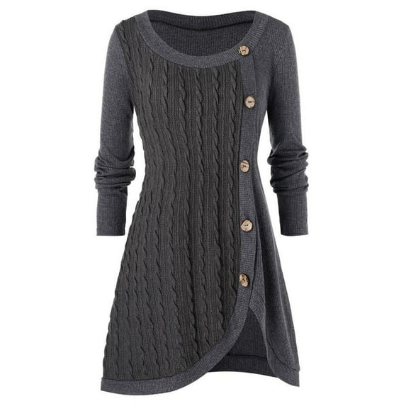 Viikei Christmas Sweaters for Women Plus Size Women's Casual V-neck Woolen Dress with Waistband and Slim In Large Size Dress