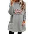 thumbnail image 1 of Viikei Christmas Sweaters for Women Plus Size Women's Round- Neck and Winter Loose Print Pocket Warm Long Sleeve Blouse Tops, 1 of 4