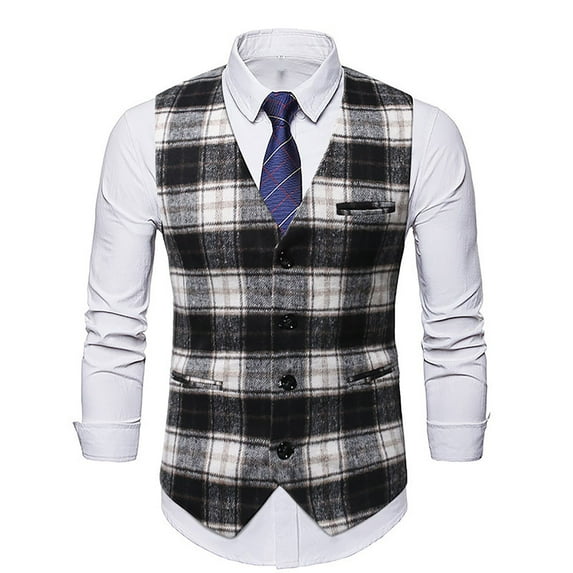 Viikei Coats for Men Jackets for Men Men's Autumn and Winter Fashion Personality Sequins Casual Vest Jacket