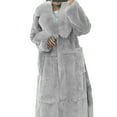 thumbnail image 1 of Viikei Coats for Women Plus Size Faux Coats Women Long Solid Warm and Fashion Luxury Faux s Coat Outerwear Jackets, 1 of 5