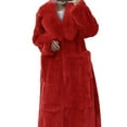 thumbnail image 1 of Viikei Coats for Women Plus Size Faux Coats Women Long Solid Warm and Fashion Luxury Faux s Coat Outerwear Jackets, 1 of 5