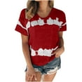 thumbnail image 1 of Tops for Women Trendy Viikei Graphic Tee forWomens Short Sleeve Plus Size Stylish Modern Print O-Neck Shirt forWomens Comfy Loose Fit Casual Blouses forSpring Summer Women's Fashion Tops, 1 of 3
