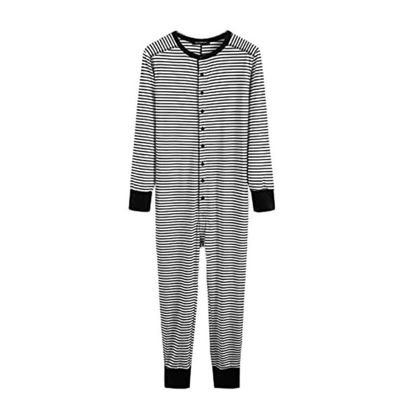 Viikei Halloween Pajamas for Women Set Christmas Pajamas Striped Pajamas Adults Butt Flap Soft Long Sleeve Sleepwear Jumpsuit Pajama Set