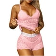 thumbnail image 1 of Viikei Halloween Pajamas for Women Set Christmas Pajamas Womens Bow Lace Solid Color Sexy Sling Pajama Set Sexy Lingerie Set, 1 of 3