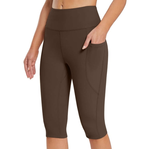 Viikei High Waist Tummy Control Yoga Pants for Womens Plus Size Wide Leg Workout Leggin Loose Fit Solid Color Gym Pants for Spring Summer Fashion Leisure Women Span Ladies Trousers Capris