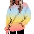 thumbnail image 1 of Viikei Hoodies for Women Plus Size Sweatshirt for Women Women's Fashion Gradient Loose Casual Long Sleeve Hoodie Sweater Tops, 1 of 3