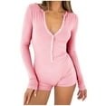 thumbnail image 1 of Viikei Jumpsuits for Women Sexy One Piece Workout Shorts Rompers Long Sleeve Bodycon Unitard Bodysuit Fall Outfits 2025, 1 of 1