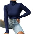 thumbnail image 1 of Spring Tops for Women 2025 Viikei Womens Plus Sweaters Turtleneck Sweaters for Women Knitted Sweater Women Sweater Clearance for Women Fashion Casual Turtleneck Solid Color Long Sleeve Pullover Tops, 1 of 8