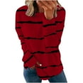 thumbnail image 1 of Viikei Long Sleeve T Shirts for Women Clearance under 8$ Long Sleeve Shirts for Women Plus Size Women Long Sleeves Casual Shirts Printing Round Neck Sweatshirt Pullover Loose Tunic Tops, 1 of 6