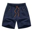 thumbnail image 1 of Viikei Men's Fashion Shorts-Trendy Street Style,Men Casual Fashion Sports-dry Elastic Mid-waist Lace-up Shorts Dark Blue L, 1 of 4