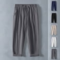 thumbnail image 1 of Viikei Men's Performance Joggers Active,Men's Casual Holiday Pocket Drawstring Solid Color Elastic Waist Jogger Pants Navy XXXL, 1 of 9