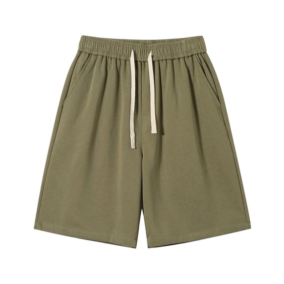 Viikei Men's Shorts with Cargo Pockets for Practical Use,Men and Women Large Size Fashion Fallow Pockets Elastic Waist Exercise Drawstring Shorts Army Green XXXL