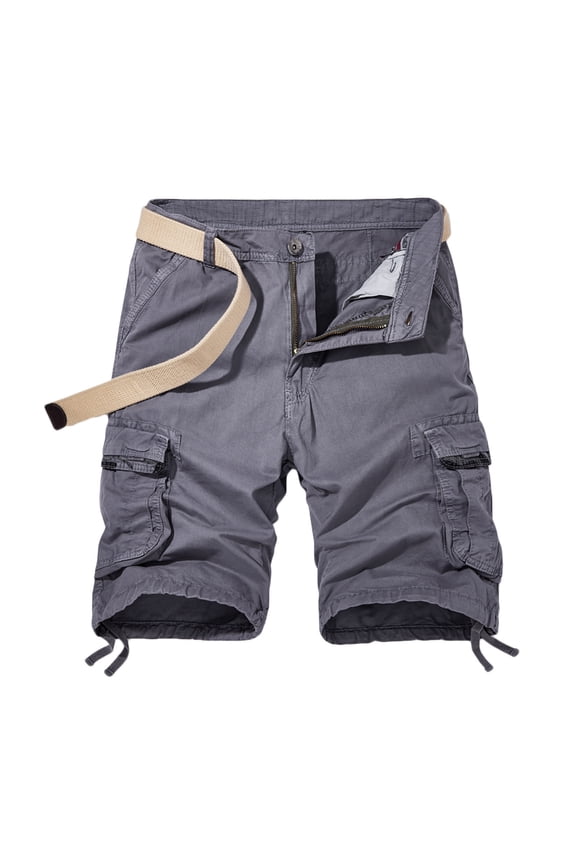 Men's Shorts Clearance Mens Shorts Mens Shorts Athletic Plus Size Shorts for Men Casual Solid Zipper Button Pockets Cropped Cargo