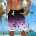 thumbnail image 1 of Viikei Men's Shorts in Lightweight Cotton for Comfort,Men Casual Fashion Print Shorts with Pockets Elastic Waist Beach Pants Purple S, 1 of 5