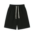 thumbnail image 1 of Viikei Men's Shorts in Various Patterns for Style,Men and Women Large Size Fashion Fallow Pockets Elastic Waist Exercise Drawstring Shorts Black L, 1 of 8
