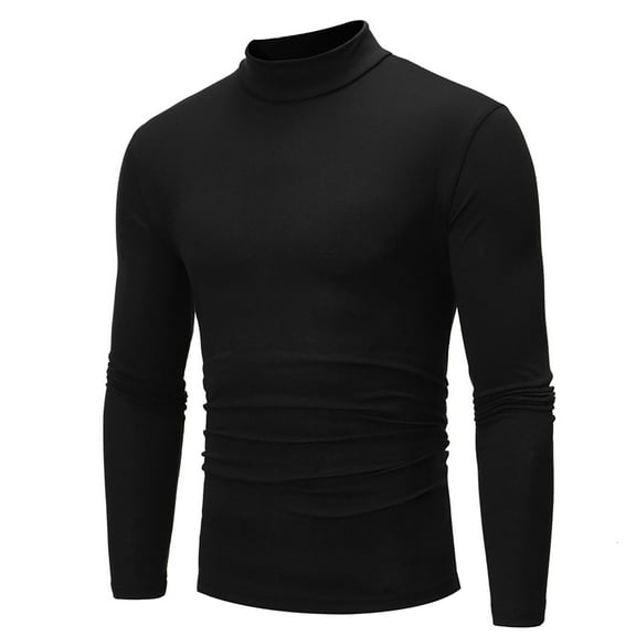 Viikei Mens Clothes on,Gifts for Men New and Winter High-neck Solid Color Slim Long-sleeved Men's Bottoming Shirt