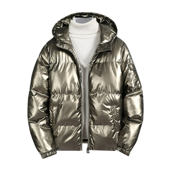 Viikei Mens Coats Outerwear Winter Mens Winter Coats Men Casual Solid Fashion Long Sleeve Warm Zipper Closure Outwear Coat Jacket